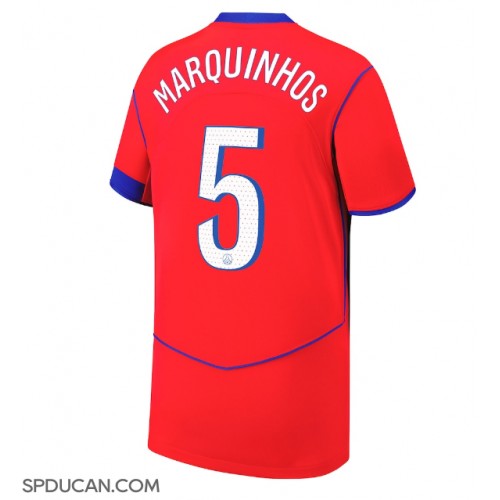 Muški Nogometni Dres Paris Saint-Germain Marquinhos #5 Rezervni 2025-26 Kratak Rukav